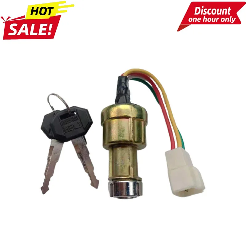 

For Heli Hangcha Longgong Electric Door Lock JK411 Forklift Ignition Switch Three Wire Four Wire Start Key Start Switch