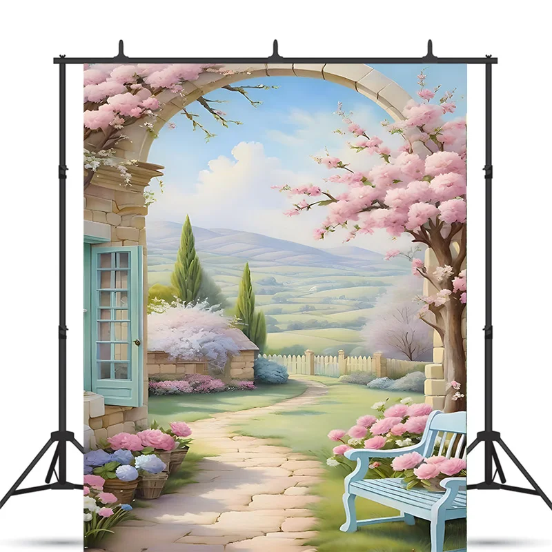 

Balloon First Birthday Party Decoration Photography Backdrops Props Castle Newborn Baby Photo Studio Background QY-65