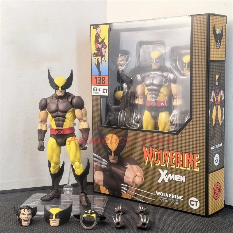 New Ct Toys Wolverine Figure Brown Comic Mafex 138 X-Men Action Figure Shf Anime Figurine Ko Model Statue Toys Christmas Gifts