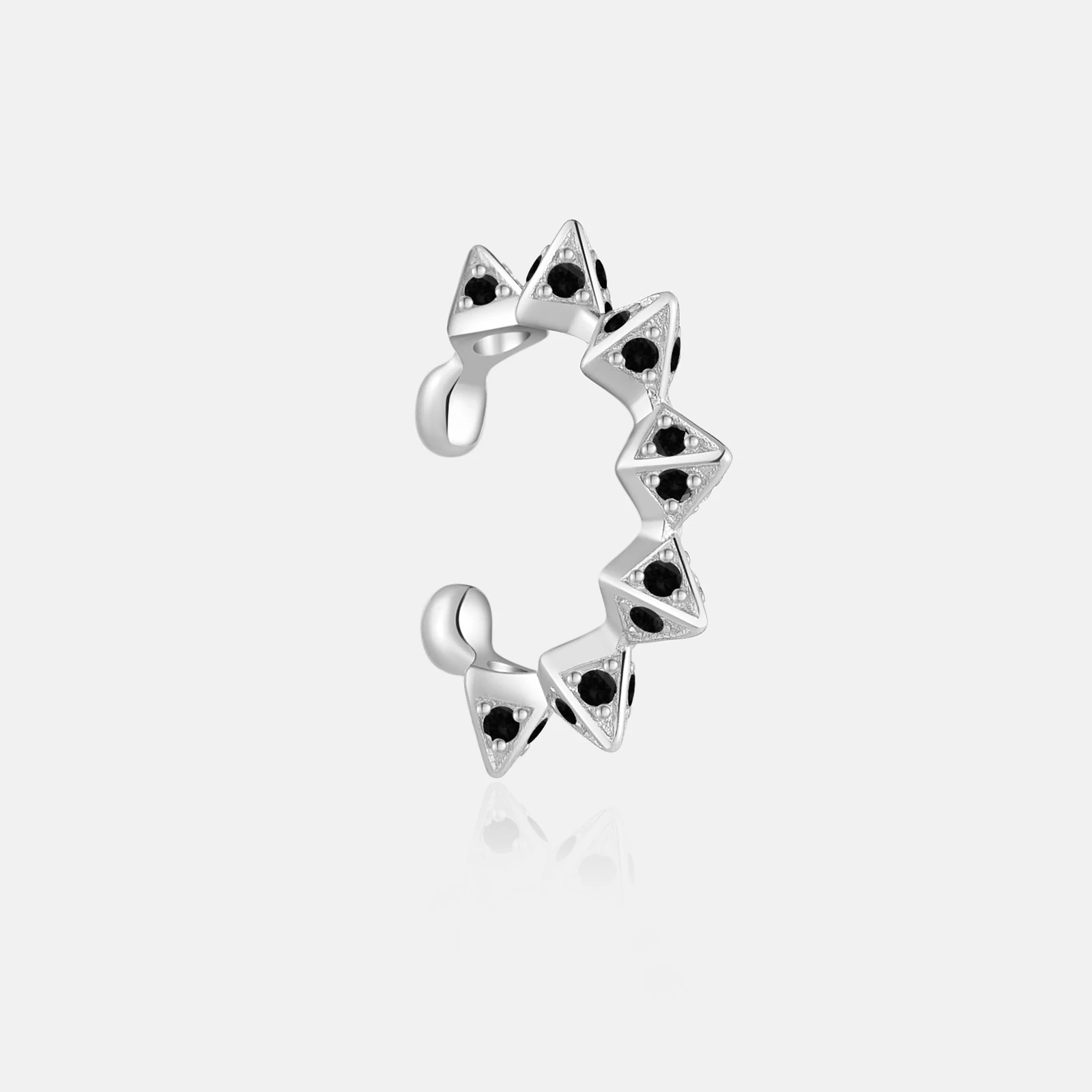 

VEWANT 925 Sterling Silver Zircon Spike Earcuff Cuff Earring No Piercing Clips 2024 Women Fine Fashion Party Jewelry