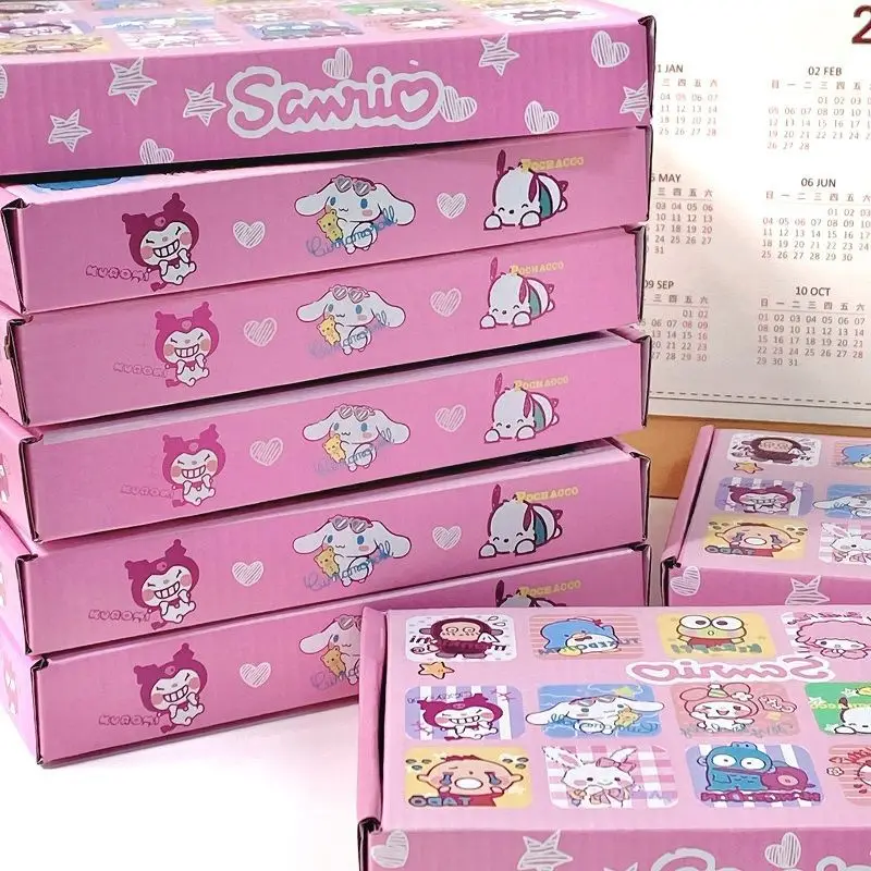 Sanrio Sticker Booklet Storage Gift Box Folding Packing Carton Rectangular Flat Packing Gift Box