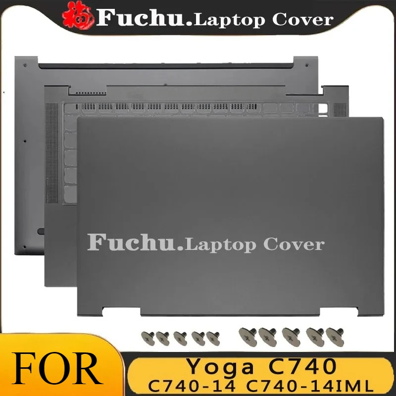 NEW Laptops Case For Lenovo Yoga C740 C740-14 C740-14IML Laptop Screen LCD Back Cover/Palmrest/Bottom Cover Computer Case Gray