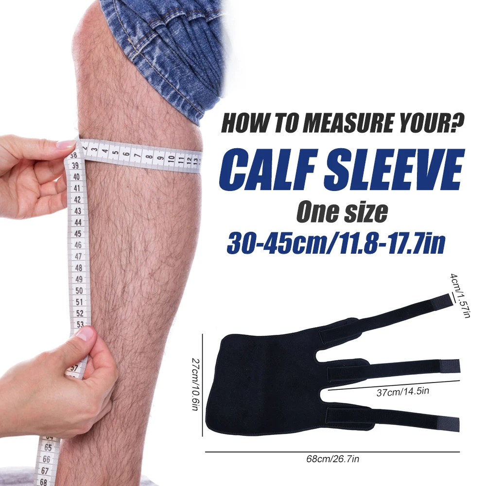 WECANTOP 1PCS Soporte de pantorrilla ajustable para férulas de espinilleras - Manga de soporte de compresión para alivio del dolor en la parte inferior de las piernas y la hinchazón, hombres y mujeres