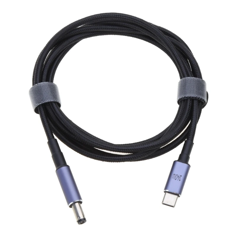 Type C to DC5.5x2.1mm 5.5x2.5mm Laptop Fast Charging Cable 140W(28V/5A) PD Power Supply Braided Extension Cord