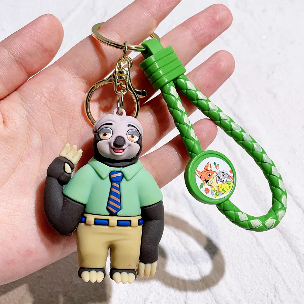 Disney Movie Zootopia Figure Model Toys Keychain Judy Nick Cartoon Cute Keyring Pendant Ornament Charm Small Gifts for Fans image 5