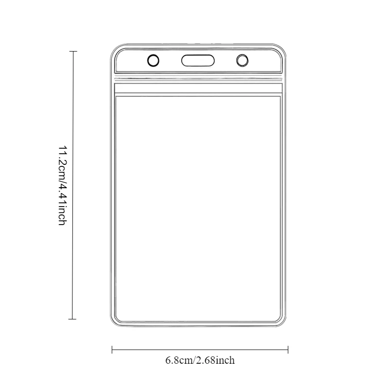 Portatarjetas de identificación de exposición transparente, soporte de plástico para insignia, Protector de tarjetas de visita, funda para permiso de trabajo, 10 Uds.