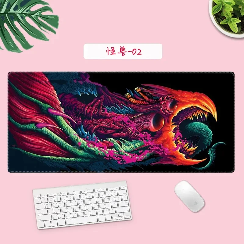 Gaming Mouse Pad XL Large 900*400 Locking edge Rubber Mousepad Gamer Hyper Beast Mouse Mat Wrist Rest for Computer Laptop