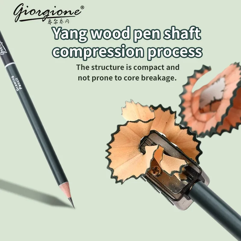 مجموعة رسم GOIRGIONE Pro 10/12/19/27 أقلام جرافيت وفحم محمولة صندوق حديد أخضر رسم للطلاب الفنانين #6