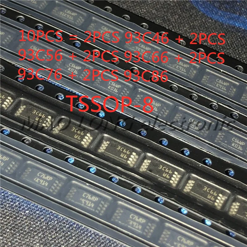 10PCS/LOT  93C46 93C56 93C66 93C76 93C86 TSSOP-8 Car storage chip    {Each model 2pcs}