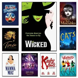 Classic Musical Poster Six Wicked Heathers Tina Turner Musical Canvas Painting Wall Print Art Picture for Living Room Home Decor