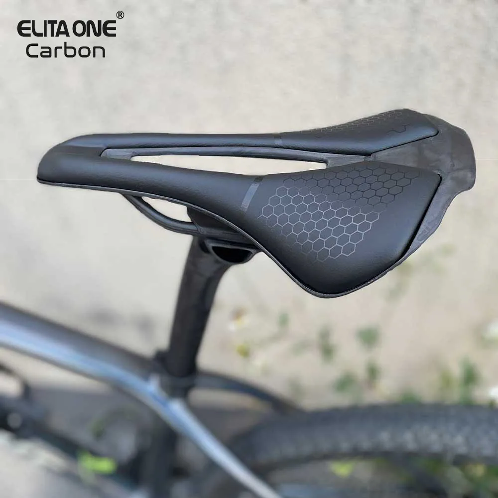 elita one  MTB/road Ultralight Seat 115g 250x150mm PL UD Textured Carbon Fiber Saddle