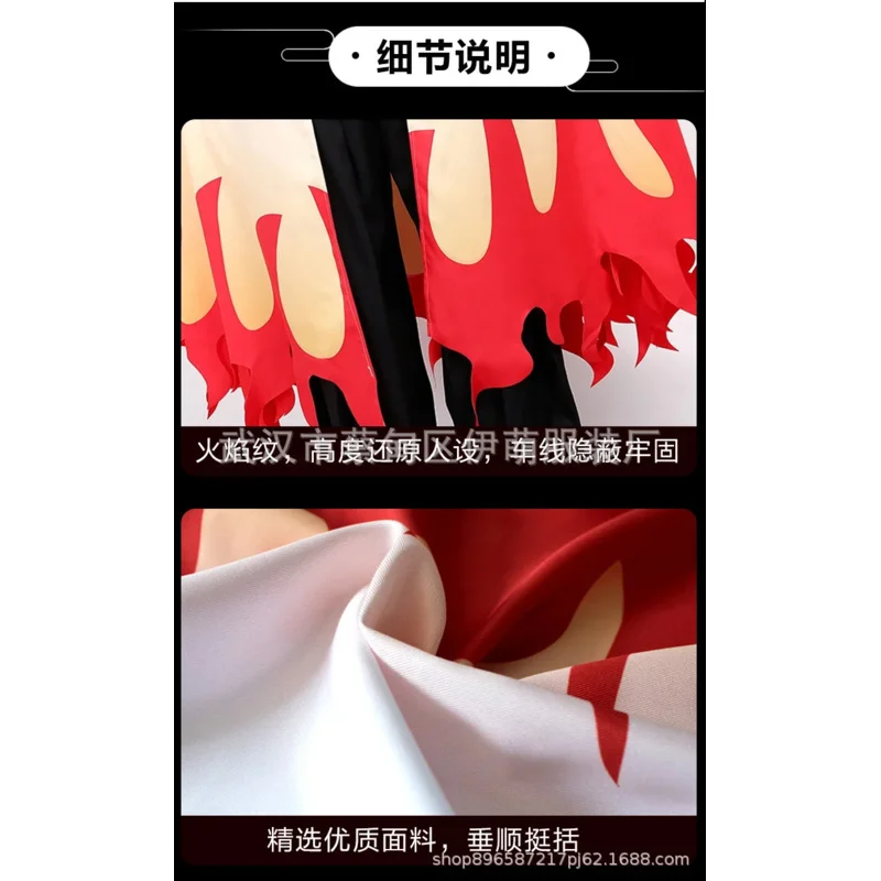 2025 Nuevo kimono de anime Rengoku para niños y adultos, uniforme Demon Slayer con polainas, capa de Kimetsu No Yaiba ★ ★ ★   hh