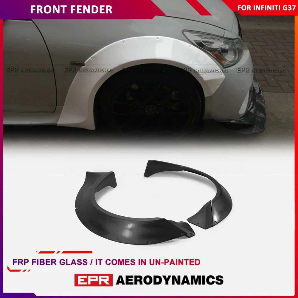 

Car Accessories TP Style FRP Fiber Glass Wide Body Front Fender 4pcs Fiberglass Wheel Flare Arch Cover Body Kit For Infiniti G37