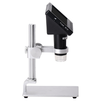 4.3 Inch Display 1000X Digital Microscope Photo Video Taking with 8 Adjustable LED Lights  Lifting Aluminum Alloy Stand