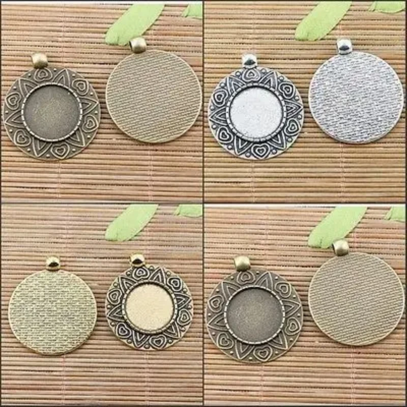 6pcs 32mm INNER SIZE:18mm hole 3.7mm ROUND Shaped Cabochon Settings EF2458 24592460