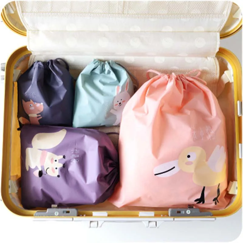 1PC Waterproof Drawstring Underwear Shoes Bag Bunny Pouch Travel cosmetic Storage Bags Sundries Organizer For Cloth Bag