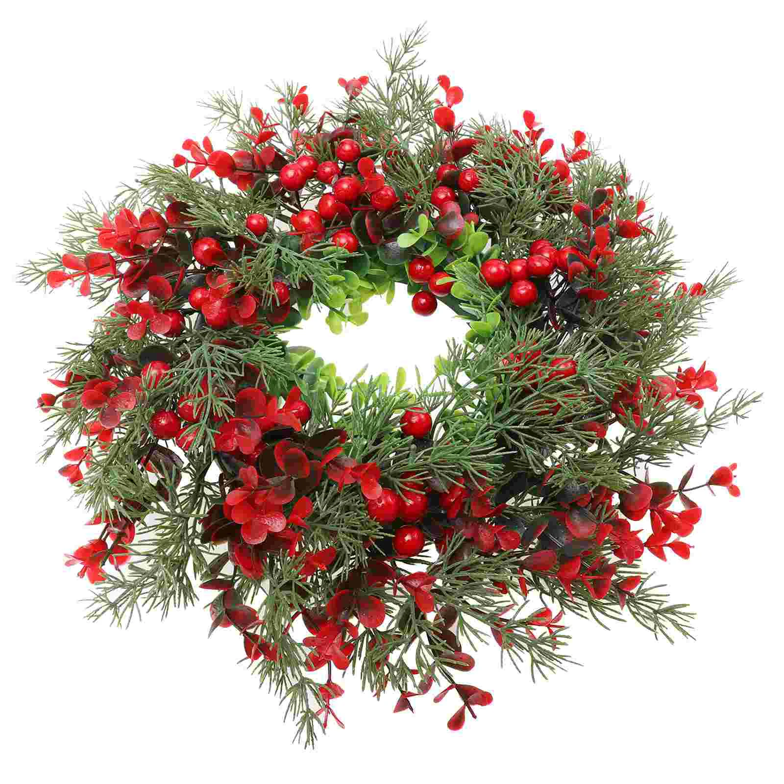 

1pc Creative Xmas Wreath Decor Simulation Garland Pendant Door Hanging Decor Party Pendant Door Decor