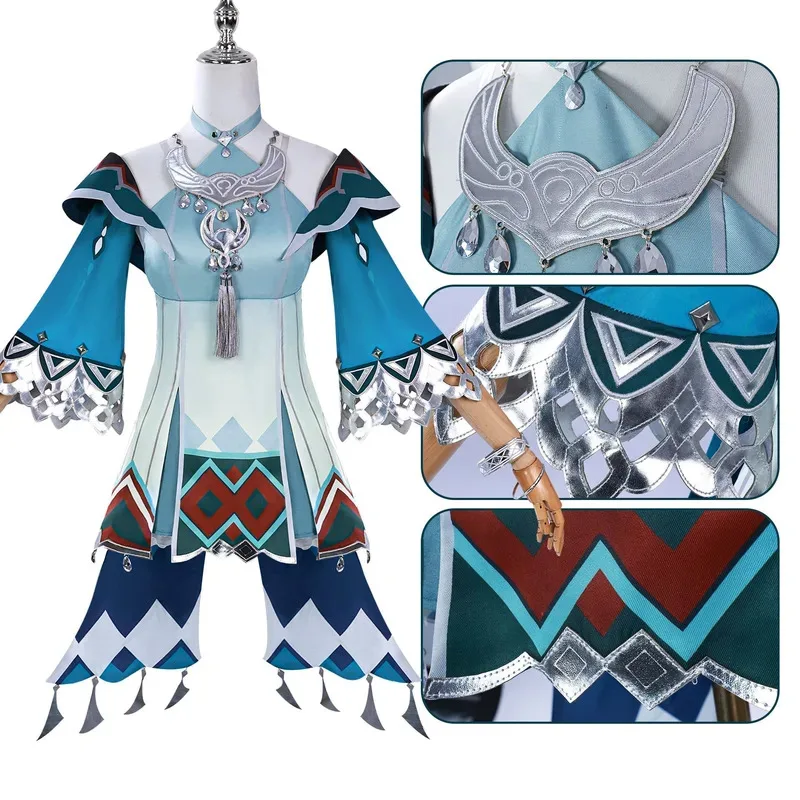 2026 Lanyan Cosplay Costume Game Genshin Impact LAN YAN Cosplay Costume Shoes Wig Full Set Role Play Carnival Props view 2