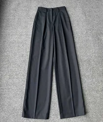 High-Waist Casual Pants, Wool Suit Pants, Commuter Style, Slim and Versatile, Spring, New, 2022