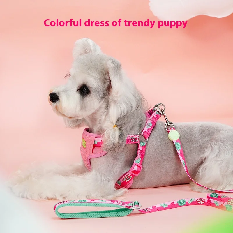 Touchdog-SUGAR Series-Y Corset Set with leash, suitable for walking dogs traveling with cats Dog Corset Universal Model