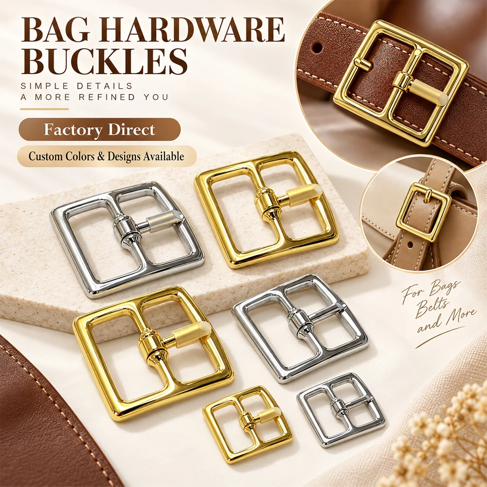 10-50-80PCS 12-19-35MM Stainless Steel Metal Adjust Roller Pin Buckles For Bags Strap Belt Slider Buckle Clasp Hook Accessories