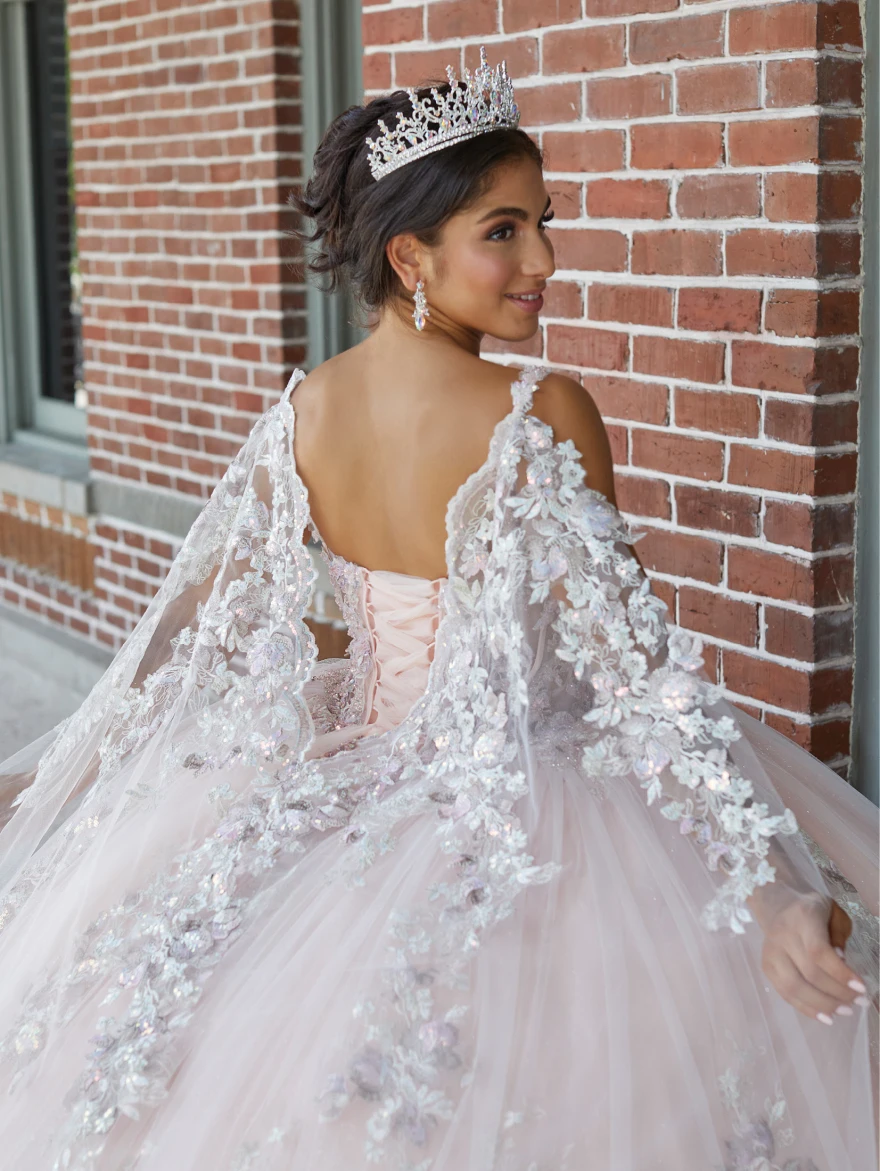 Vestido De fiesta rosa elegante personalizado, vestido para quinceañeras, Spaghetti, manga larga, dulce 15 16 años, Vestidos De fiesta De XV Años YQD159