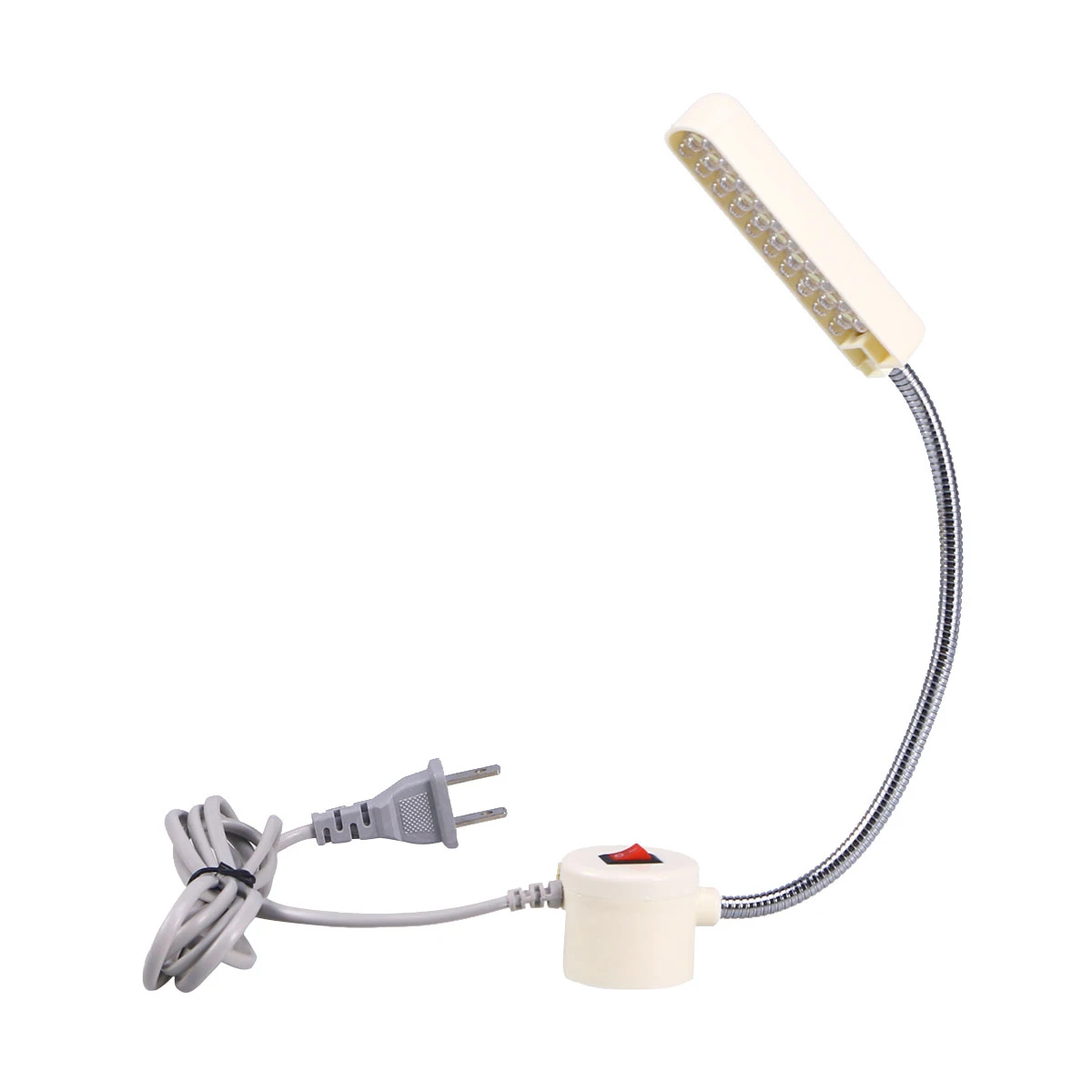 Lampade da lavoro con illuminazione a LED da 2 pezzi con base magnetica per accessori per macchine da cucire Lampada a collo di cigno Perfetta uso industriale domestico