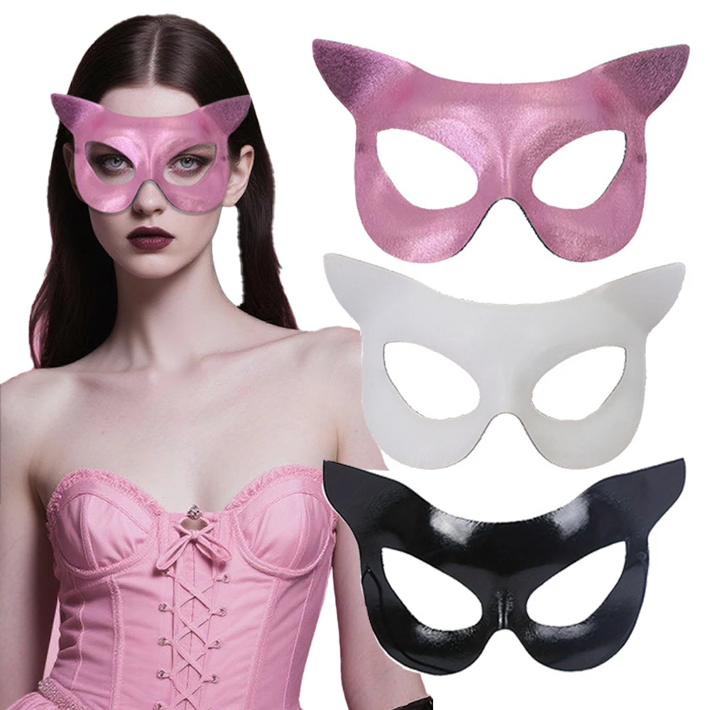 

Sexy Cat Face Mask Cosplay Half Face Animal Fox Women Eye Masks Halloween Carnival Masquerade Party Costume Props Gifts