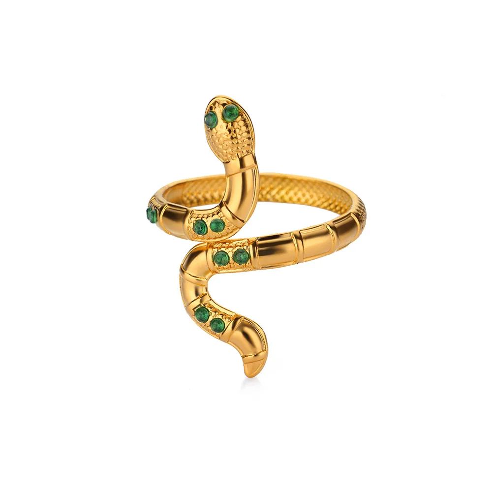 Edelstahl Schlange Ringe Für Frauen Männer Gold Farbe Offene Einstellbare Finger Ring Vintage Gothic Ästhetischen Schmuck anillos mujer