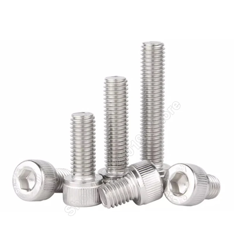 2-5pcs DIN912 Allen Head Screw 316 Stainless Steel M6 M8 M10 M12 Hexagon Socket Head Cap Screws Hex Socket Screw Bolt L=8-150mm