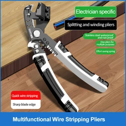 Crimper Cable Cutter Electrician Multifunctional Wire Stripping Pliers Winding Bending Crimping Breaking Cable Crimping Pliers