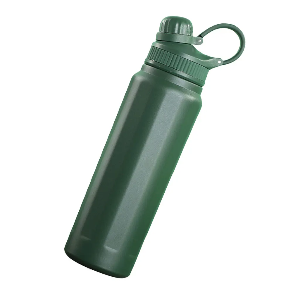 

Cup Large Capacity Stainless Steel Water Bottle Olive Sports Reusable Wide Mouth Easy Clean Fashion Design