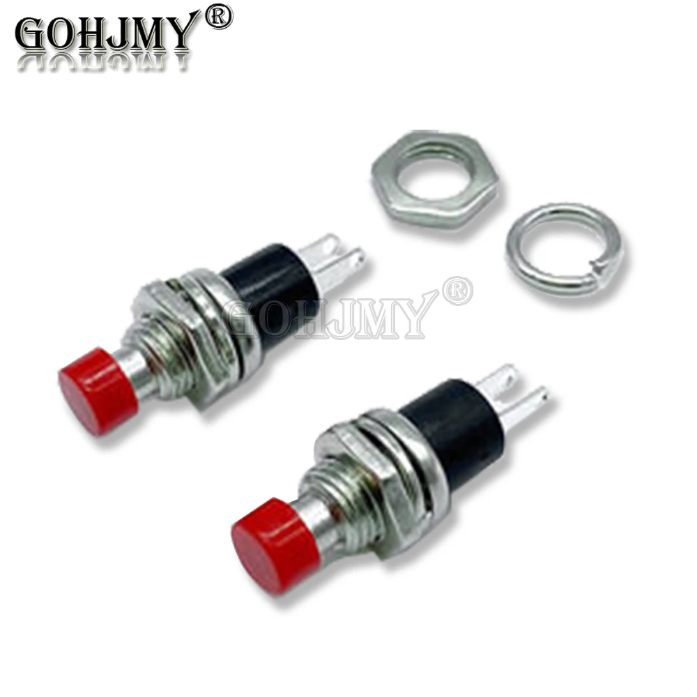 10pcs PBS-110 7MM Momentary Push Button Switch Push Reset Switch Momentary Push Button Micro Switch Normally Open No Lock