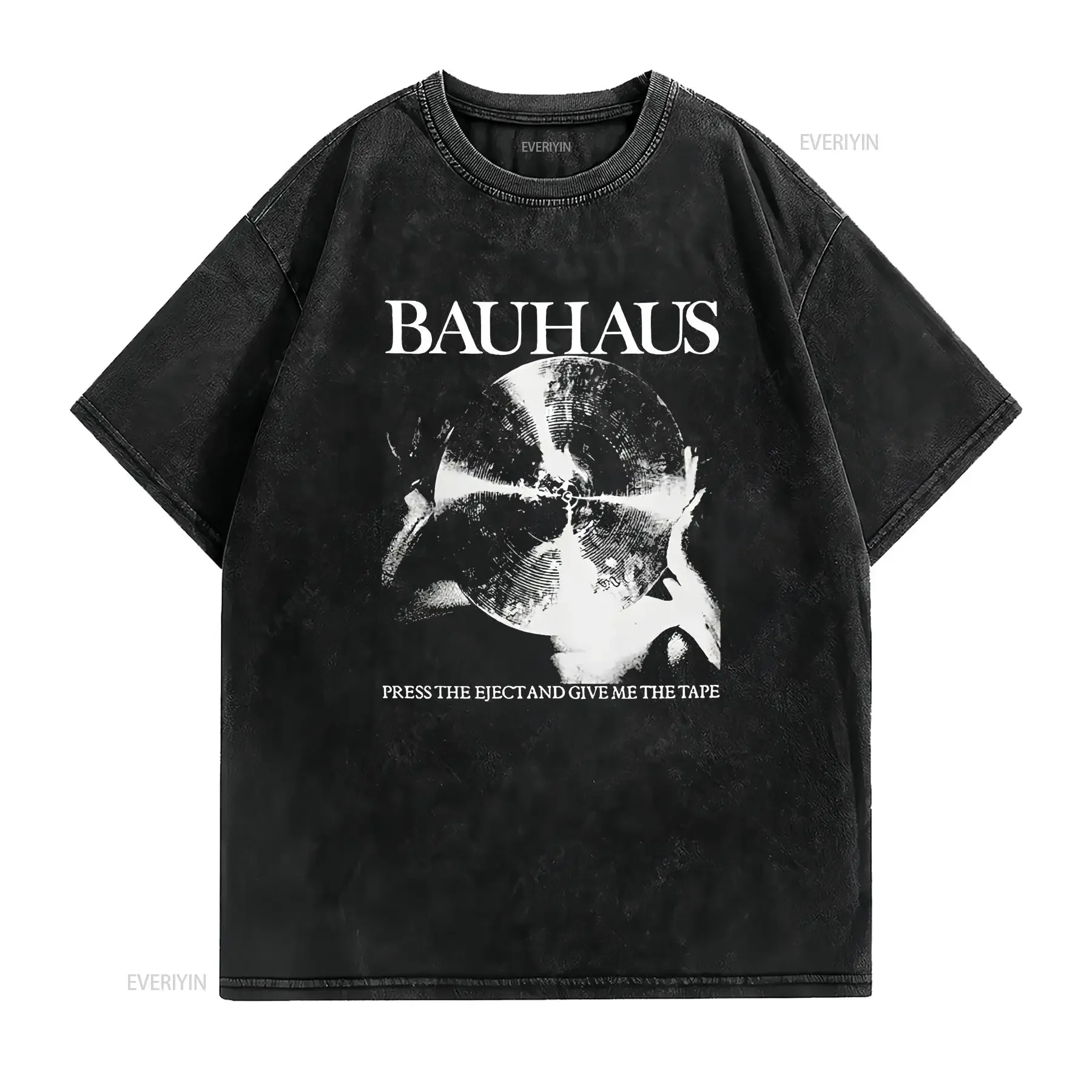 Bauhaus Press the Eject and Give Me Tape T Shirt Cotton Sizes MSC 891333 long or short sleeves vintage Washed Stylish Soft