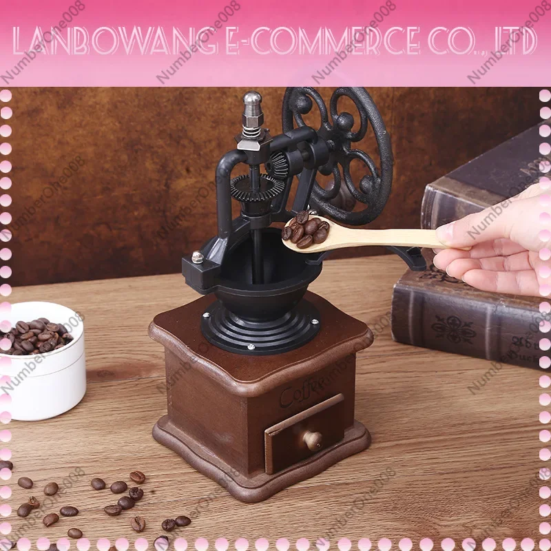Manual Coffee Grinder Adjustable Coarseness Handheld Coffee Bean Mill Stainless Steel Burr Grinder for Home Camping Brewing