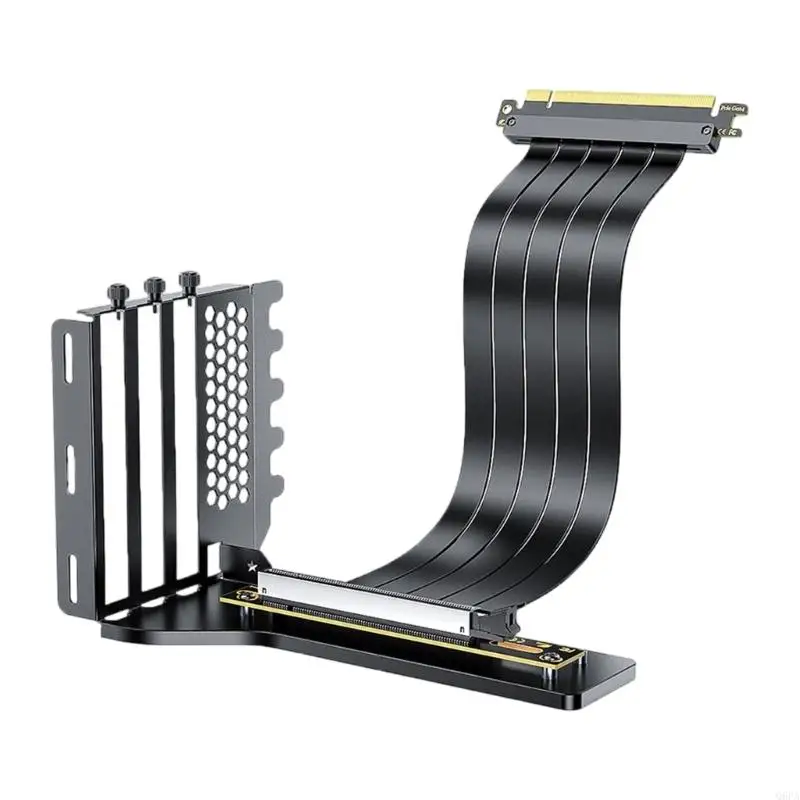 Q6PA Display GPU Mount with 90 Degree PCIe x16 Extension Cable Link Set