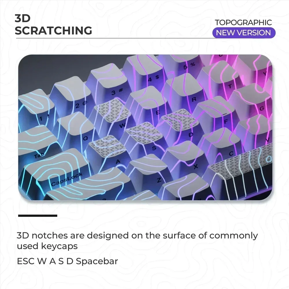 Xvx topográfico nova versão IMD-Tech teclas teclas OEM padrão de perfil brilhante 61/84/118 PC presentes legais para jogos