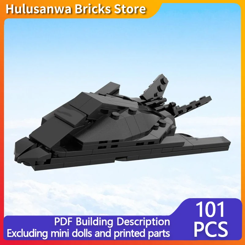 

F-117A Nighthawk, современный военный истребитель, модель MOC, строительные кирпичи, военное оборудование, модульные технологии, подарки, детский игрушечный костюм