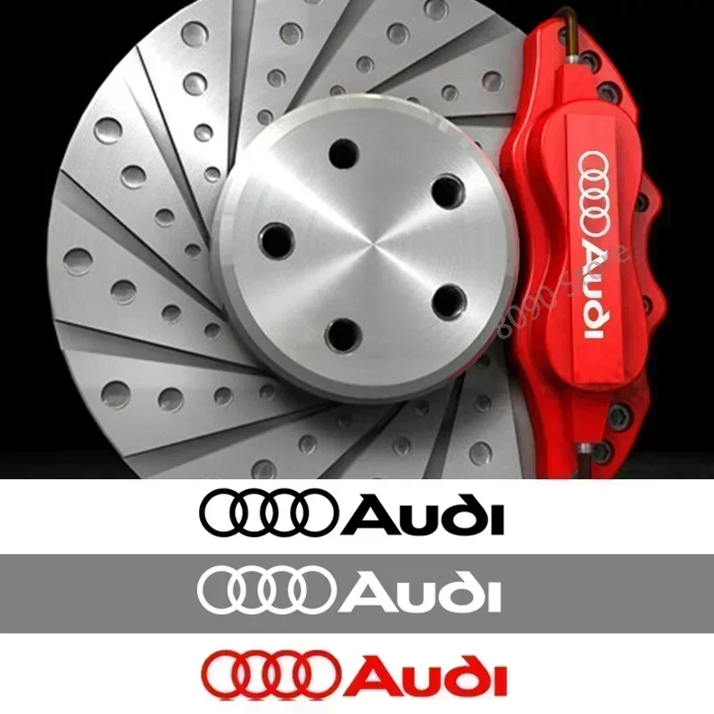 

6pcs Modified Car Wheel Brake Caliper Cover Decals Vinyl Sticker Styling Decoration for Audi A3 A4 A5 A6 A6L A7 A8 Q3 Q5 Q7 S3