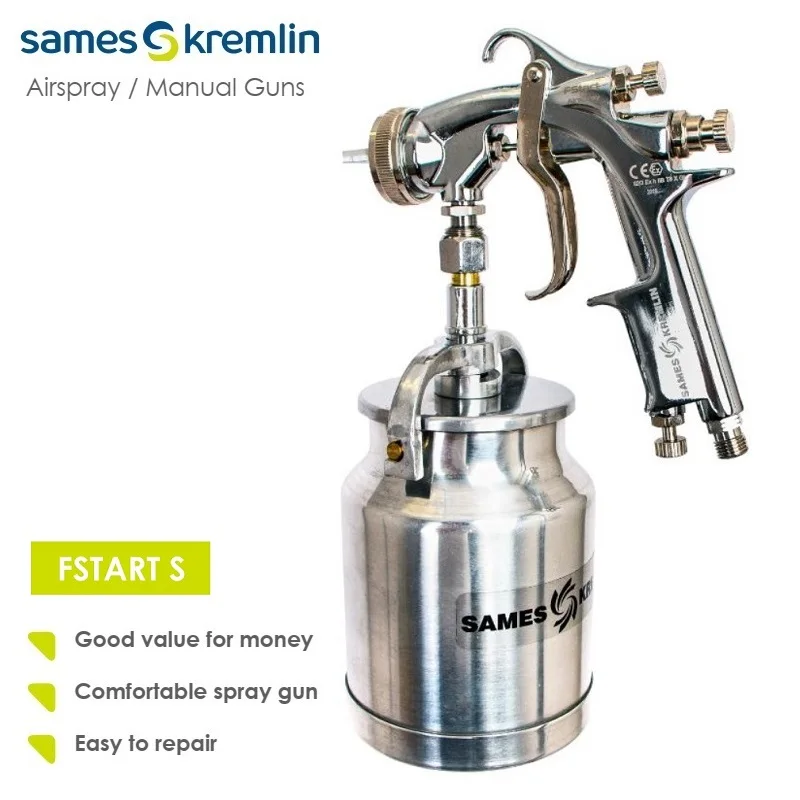 Sames-kremlin Originated in France,FSTART S,Suction Airspray Spray Gun,Nozzle 1.5/1.8mm,Airbrush,Professional Manual Siphon Gun