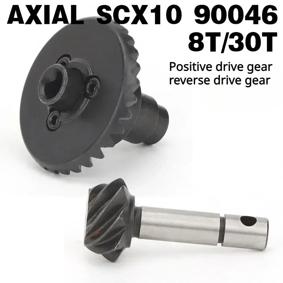 

8T /30T Steel Helical Bevel Axle Gear Positive reverse drive gear for 1/10 RC Crawler Axial SCX10 II 90046