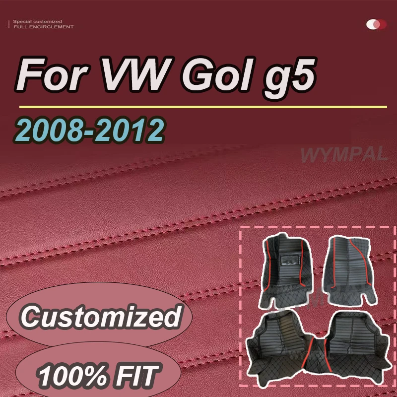 

LUXURY Customized Artificial Leather Car Floor Mat For VW Gol g5 2008 2009 2010 2011 2012