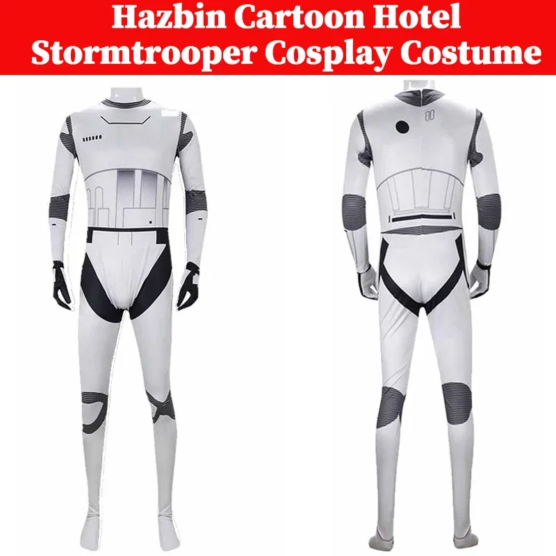 Storm trooper Cosplay Jumpsuit Costume Movie Space Battle Rolepaly Outfits Adult Men Fantasia Bodysuit Halloween Party Outfits