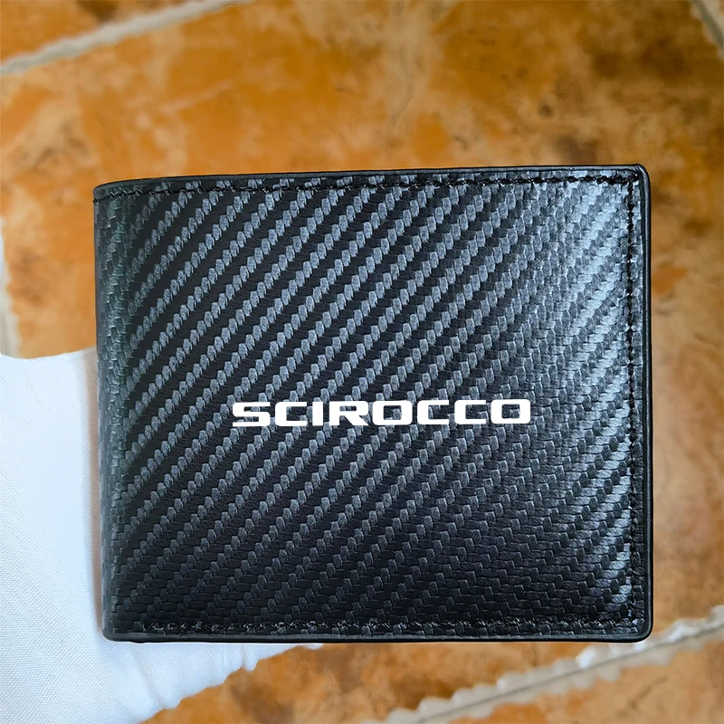 for Volkswagen vw Scirocco car carbon fiber leather wallet Card package car accessories