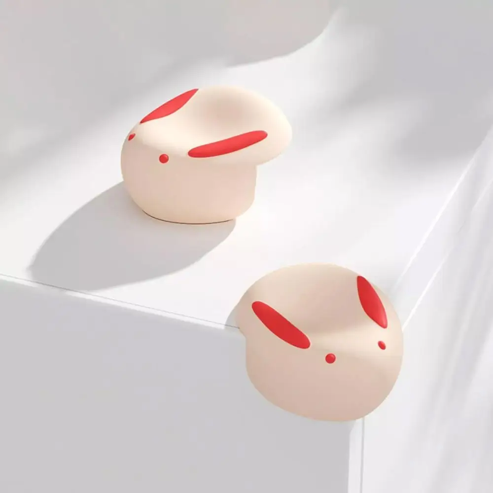 

4PCS Rabbit Desk Soft Corner Protectors Self-adhesive Soft Silicone Corner Protector Cartoon Cute Table Corner Protector