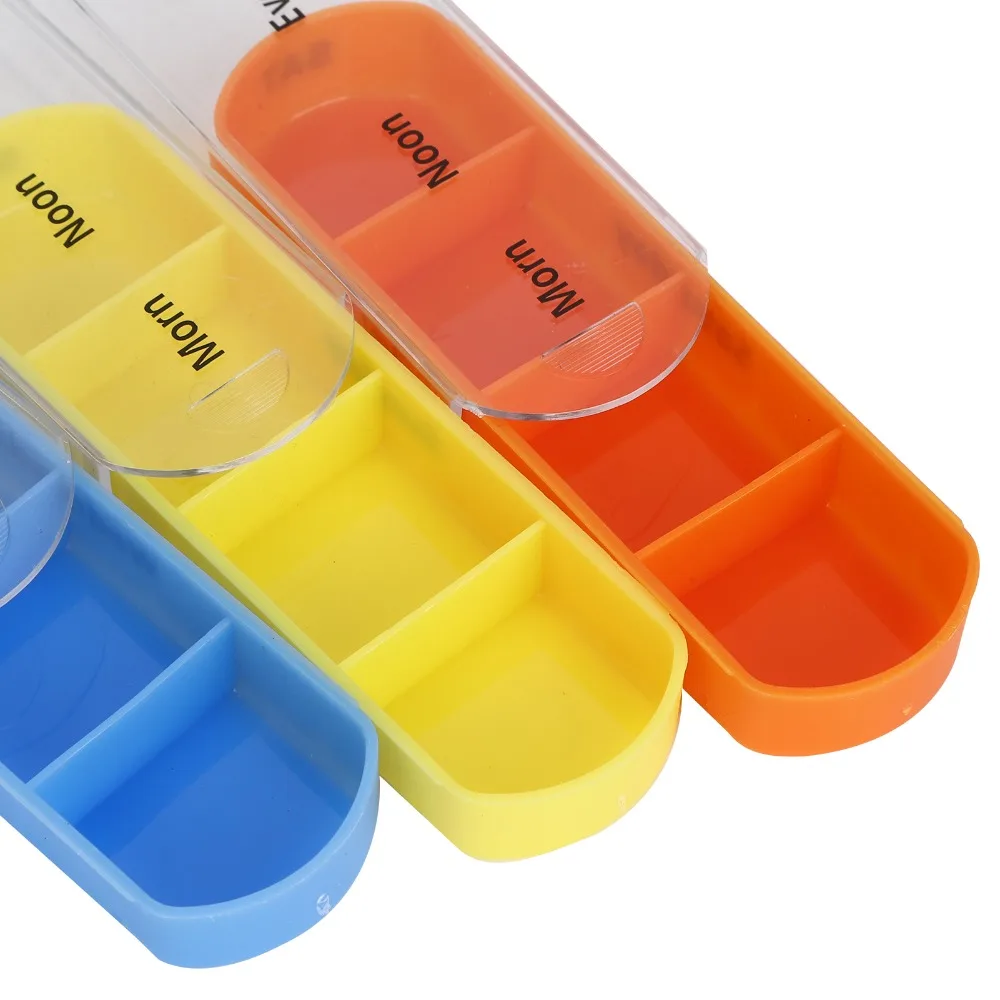 28 Grid Pill Organizer Weekly Layout 4 Times A Day Pill Dispenser 7 Day Schedule With Storage Bag Medicines Storage Box Travel