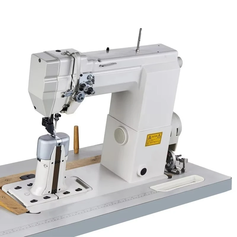 

QS-9920 Двойная машина Laura Post Bed с большим крючком, тяжелая промышленная швейная машина с тройной подачей