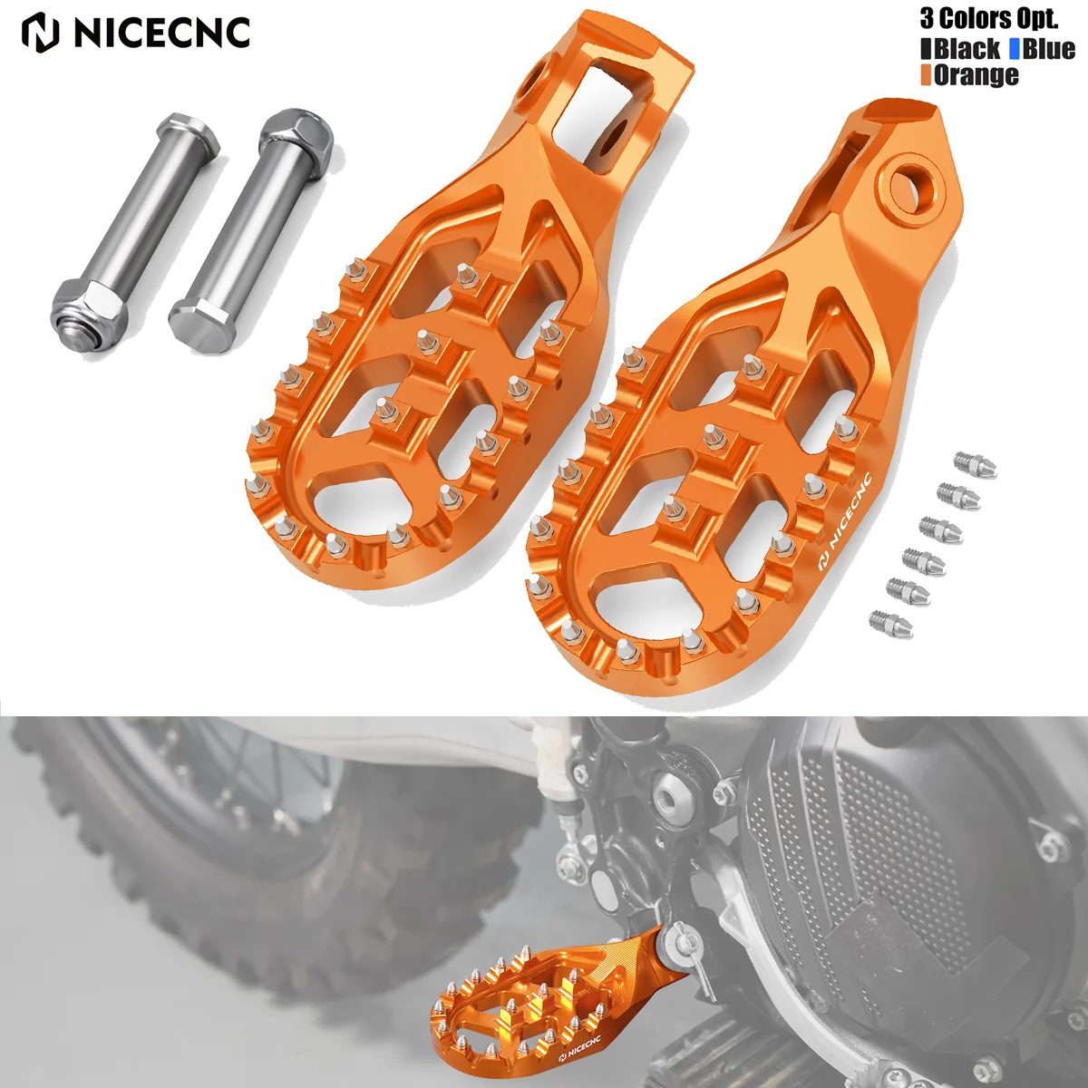 

NICECNC For 2024 KTM EXC 300 XCW XCFW 500 450 400 350 300 250 200 150 125 SX XC 2023 Motorcycle Footpegs Footrest Pedal Pins Kit