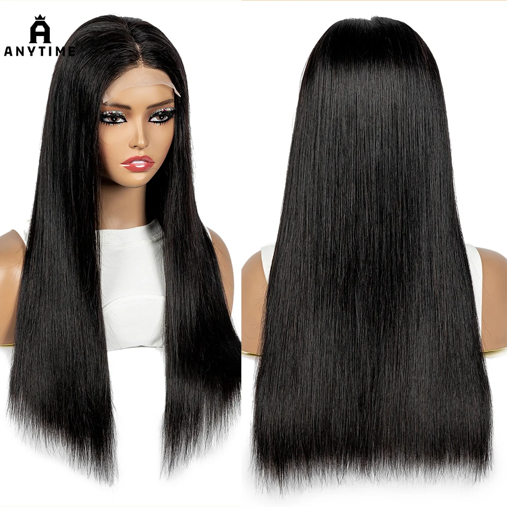

300 Density 5x5 Transparent Lace Closure Double Drawn Straight Vietnamese Human Hair Wig for Black Women Straight Human Hair Wig