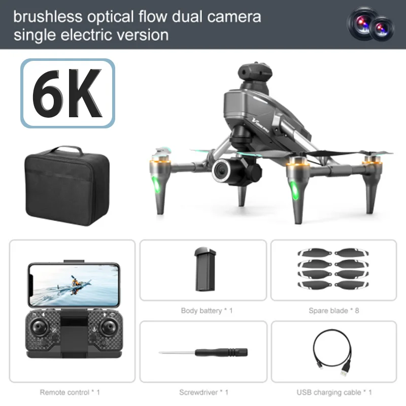 Go! Original V196 Drone 8K Professional HD Dual Camera 5G Wifi 360° Obstacle Avoidance Brushless Foldable Quadcopter RC Drone